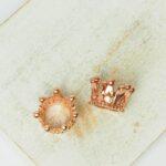 7x10 mm Crown Charm Rose Gold-colored x 2 pc(s)