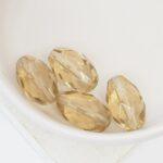 10x15 mm Oval Fire-polished beads Light Smoky Topaz x 4 pc(s)