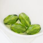 10x15 mm Oval Fire-polished beads Olivine x 4 pc(s)