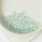 3 mm Fire-polished round beads Luster Light Aquamarine x 100 pc(s)