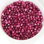 4 mm Fire-polished round beads Metallic Ice Pomegranate x 60 pc(s)