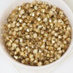 4 mm Fire-polished round beads Metallic Ice Smoked Gold x 60 pc(s)