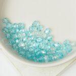 4 mm Fire-polished round beads Luster Aquamarine x 60 pc(s)