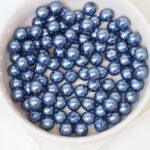 6 mm Round Glass beads Persian Blue x 40 pc(s)