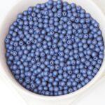 3 mm Round Glass beads Moonlight Blue 100 x  pc(s)