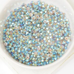 3 mm Preciosa bicone beads Black Diamond AB 2X x 50 pc(s)