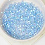 3 mm Preciosa bicone beads Light Sapphire AB 2X x 50 pc(s)
