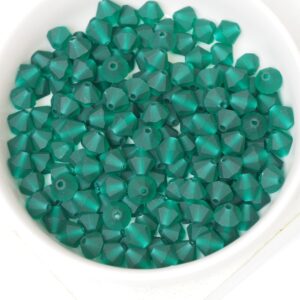 6 mm Preciosa bicone beads Emerald Matt x 25 pc(s)