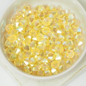 6 mm Preciosa bicone beads Jonquil AB 2X x 25 pc(s)
