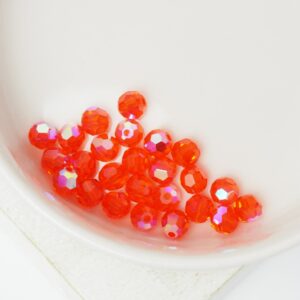 4 mm Preciosa faceted round beads Hyacinth AB x 25 pc(s)