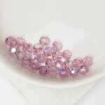 4 mm Preciosa faceted round beads Light Amethyst AB x 25 pc(s)