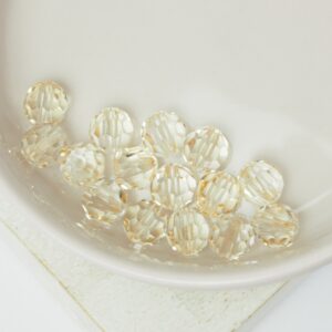 6 mm Preciosa faceted round beads Crystal Honey x 15 pc(s)