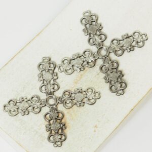 41x41 mm Rosetta Window Filigree Antique silver  x 2 pc(s)
