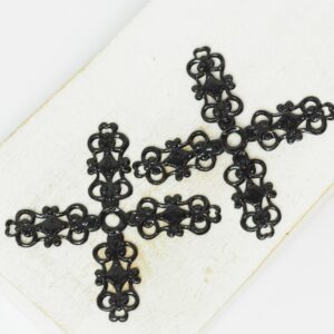 41x41 mm Rosetta Window Filigree Gunmetal black  x 2 pc(s)