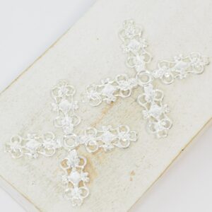 41x41 mm Rosetta Window Filigree Silver-colored  x 2 pc(s)