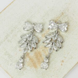 12x30 mm Butterfly of Paradise glass drop in metal setting Transparent  Platinum colored x 2 pc(s)