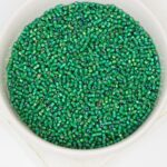 11/0 Miyuki Delica 1788 White Lined Emerald AB x 5 g