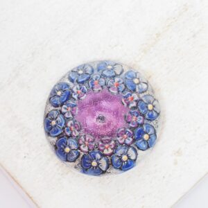 22 mm Meadow Walk handmade glass cabochon Rose Lavender x 1 pc(s)