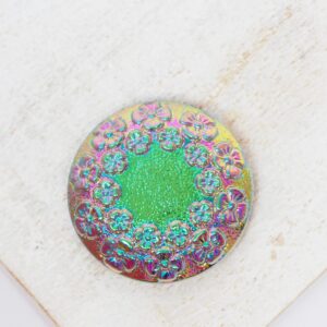 22 mm Meadow Walk handmade glass cabochon Vitrail Medium x 1 pc(s)