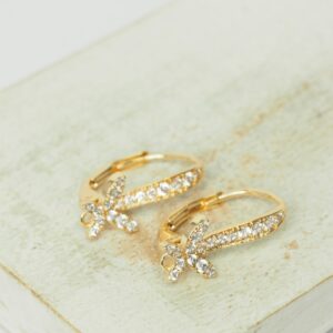11x18.5 mm Butterfly Leverback Earring Gold-colored x 2 pc(s)