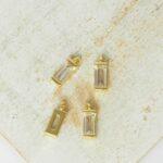 3x8 mm Petit Lantern Charm Gold-colored x 4 pc(s)