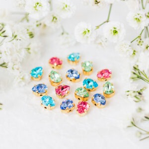 4x6 mm preciosa fancy baroque pear cabochons with claw