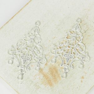 20x32 mm Silver-colored Historic filigree connector x 2 pc(s)