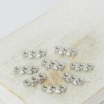 4.5x10.5 mm 3 Hole Flower Spacer Bar Platinum-colored x 8 pc(s)