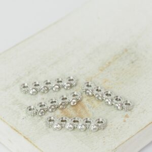4.5x17.5 mm 5 Hole Flower Spacer Bar Platinum-colored x 4 pc(s)