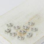 4.5x6.5 mm 2 Hole Flower Spacer Bar Platinum-colored x 10 pc(s)