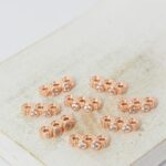 4.5x10.5 mm 3 Hole Flower Spacer Bar Rose Gold-colored x 8 pc(s)