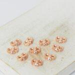 4.5x6.5 mm 2 Hole Flower Spacer Bar Rose Gold-colored x 10 pc(s)