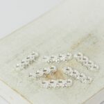 4.5x13.5 mm 4 Hole Flower Spacer Bar Silver-colored x 6 pc(s)