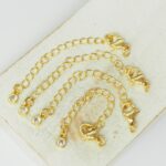 6.5x70 mm Round  Chain Extender with Lobster Clasp Gold-colored x 4 pc(s)