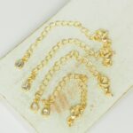 7x70 mm Teardrop Chain Extender with Lobster Clasp Gold-colored x 4 pc(s)