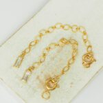 8x80 mm Rectangle Elegant Chain Extender with Spring Ring Lobster Clasp Light Gold-colored x 2 pc(s)
