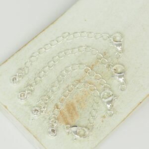 6.5x70 mm Round  Chain Extender with Lobster Clasp Silver-colored x 4 pc(s)