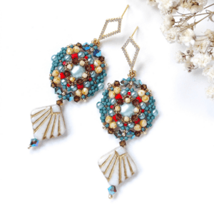 SHELLSONG earrings beading tutorial by Zuzi Hake