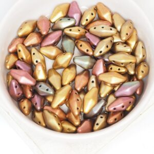 6x12 mm Canoe Beads Crystal Ancient Gold x 20 pc(s)