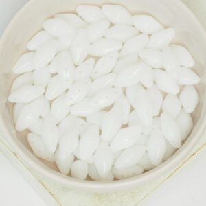 6x12 mm Canoe Beads Alabaster White x 20 pc(s)