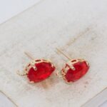 8.5x14 mm Teardrop Earstud Light Siam Gold-colored x 2 pc(s)