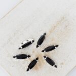 3x11 mm Preciosa Fancy Slim Navette Jet with Silver-colored claw x 6 pc(s)