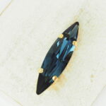 9.5x35 mm Preciosa Fancy Slim Navette Montana with Gold-colored claw x 1 pc(s)