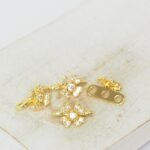 8x12 mm 3 Hole Four Petals Spacer Bar Gold-colored  x 4 pc(s)