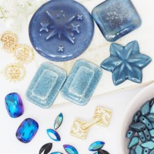Art cabochon collection All Blue