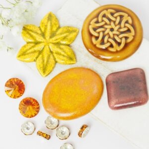 Art cabochon collection Burnt Orange II.