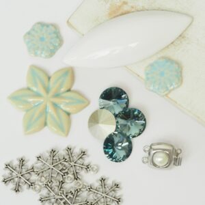 Art cabochon collection Frozen Lake II.
