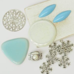 Art cabochon collection Frozen Lake I.