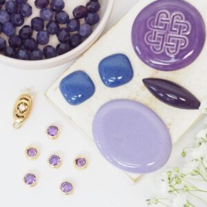 Art cabochon collection Purple Passion II.