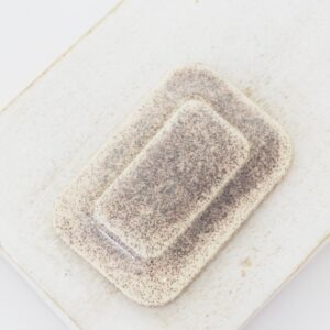 25x36 mm Big Tile Beadingschool Art Cabochon Grey Stardust on light clay x 1 pc(s)